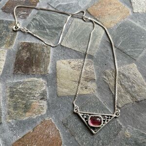 Amethyst sterling silver necklace ￼